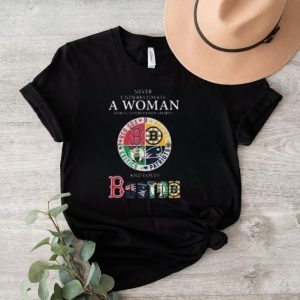 Awesome never underestimate a woman who understands sports boston teams sport shirt