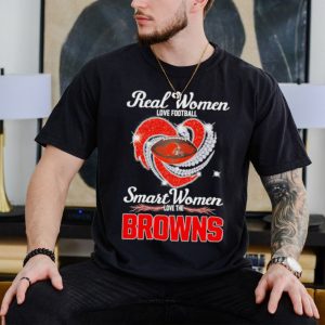 Best real women love Heart baseball smart women love the Browns 2023 shirt