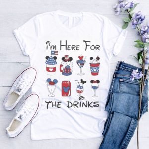 Mickey 4th Of July Im Here For The Drinks shirt0