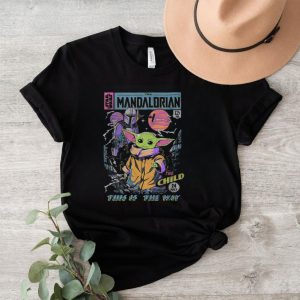 Neon Mandalorian Comic Book Cover Star Wars T Shirt