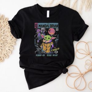 Neon Mandalorian Comic Book Cover Star Wars T Shirt