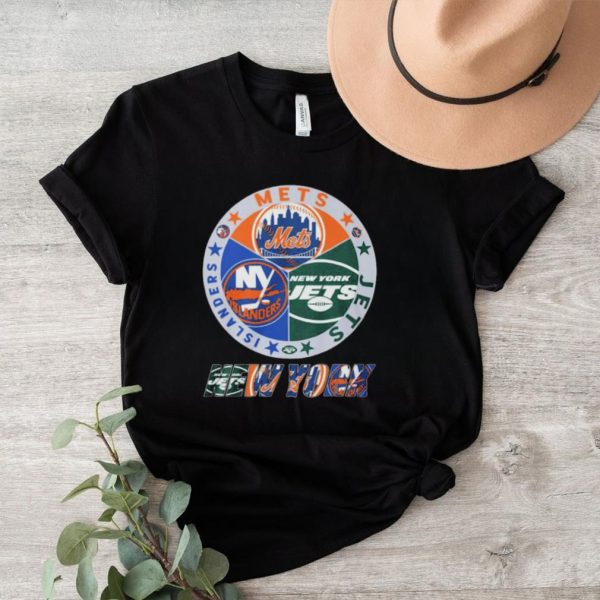 Nice new york mets jets islanders Logo shirt2