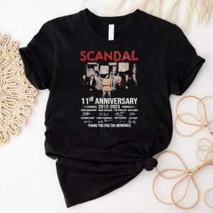 Official Official Scandal 11st Anniversary 2012 2023 Thank You For The Memories T Shirt