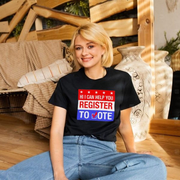 Official Scott Presler Hi I Can Help You Register To Vote Shirt