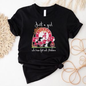 Official The Peanuts Just a girl who loves fall and Alabama Shirt