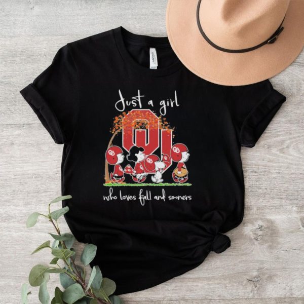 Official The Peanuts Just a girl who loves fall and Sooners Shirt