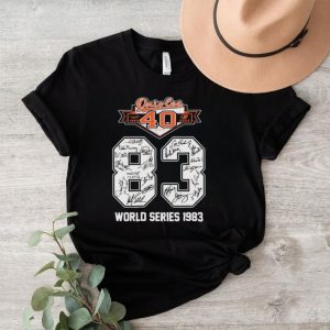 Original Baltimore Orioles 40 years of 1983 2023 83 world series signatures shirt