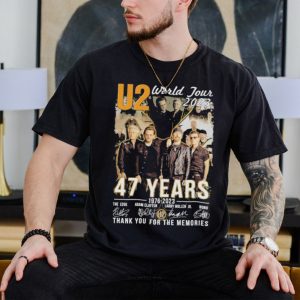Original U2 World Tour 2023 47 Years 1976 2023 Thank You For Memories Signature Shirt