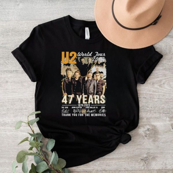 Original U2 World Tour 2023 47 Years 1976 2023 Thank You For Memories Signature Shirt