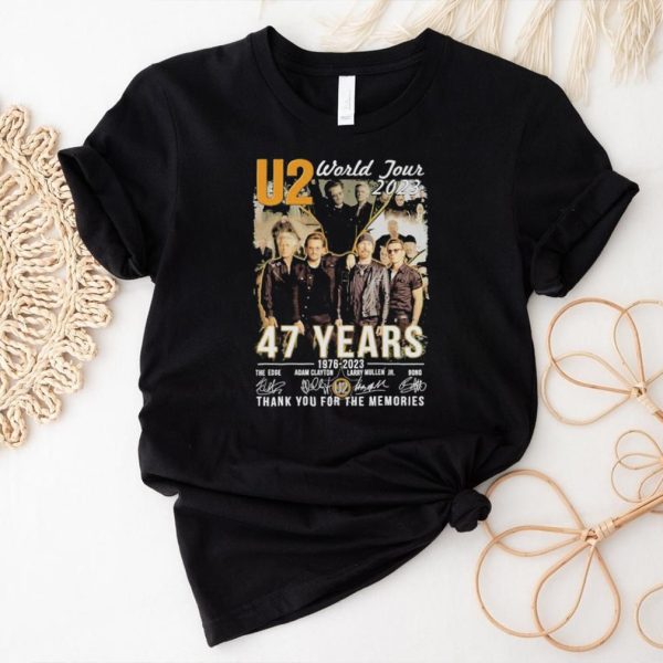 Original U2 World Tour 2023 47 Years 1976 2023 Thank You For Memories Signature Shirt