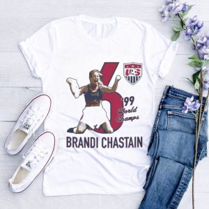 Original USWNT 2023 Brandi Chastain #6 White T Shirt