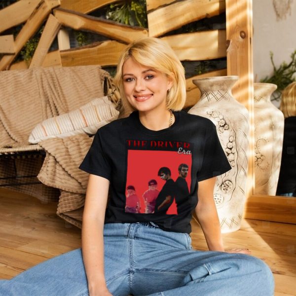 The Driver Era Red Collage Band shirt