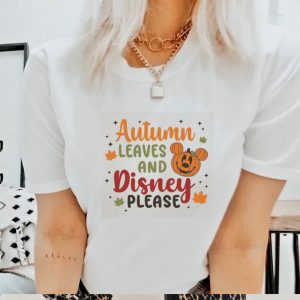 Autumn Leaves and Disney Please Sweatshirt: Thanksgiving Disney Shirt