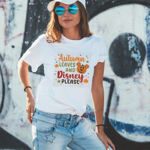 Autumn Leaves And Disney Please Sweatshirt, Thanksgiving Disney Shirt