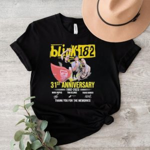 Blink 182 31st anniversary 1992 2023 thank you for the memories shirt