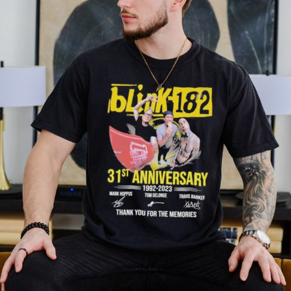 Blink 182 31st anniversary 1992 2023 thank you for the memories shirt