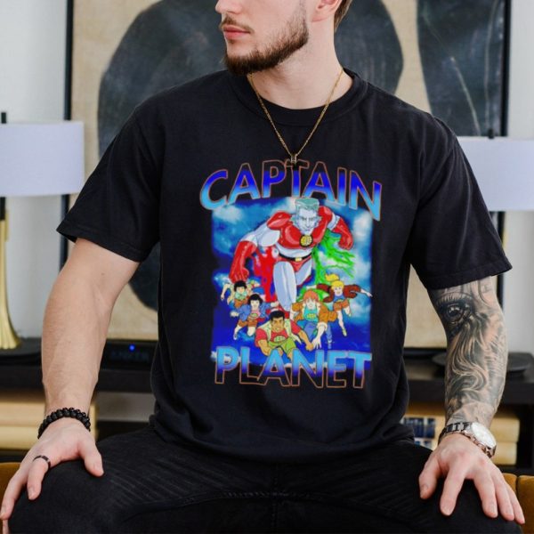 Captain Planet 90s cartoon vintage shirt