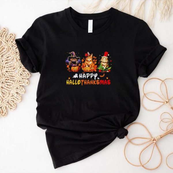 Cat Happy Hallothanksmas shirt