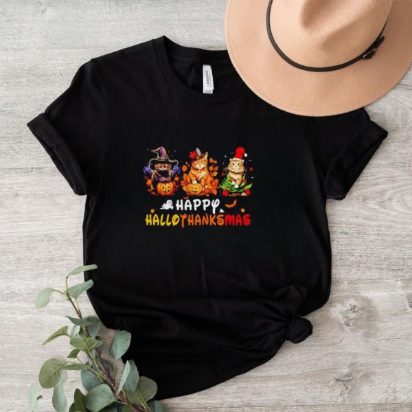 Cat Happy Hallothanksmas shirt