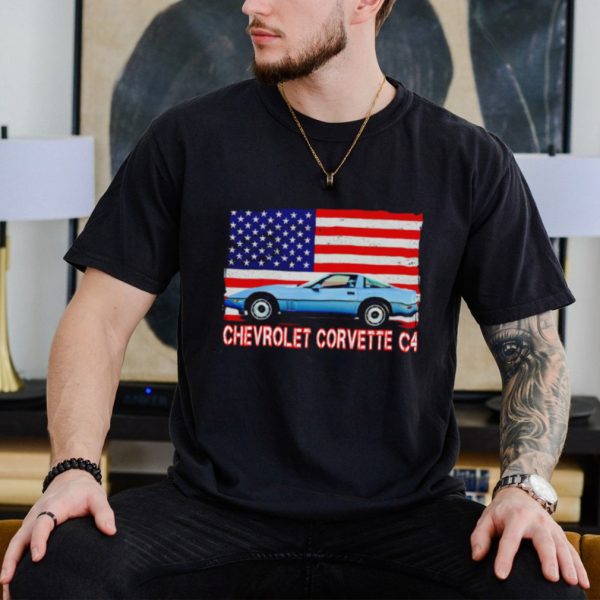 Chevrolet Corvette C4 USA flag shirt