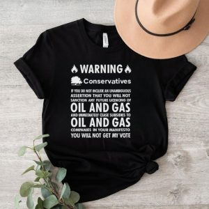 Chris Packham warning conservatives democrats no oil and gas shirt