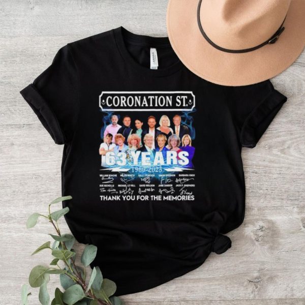 Coronation st 63 years 1960 2023 thank you for the memories shirt