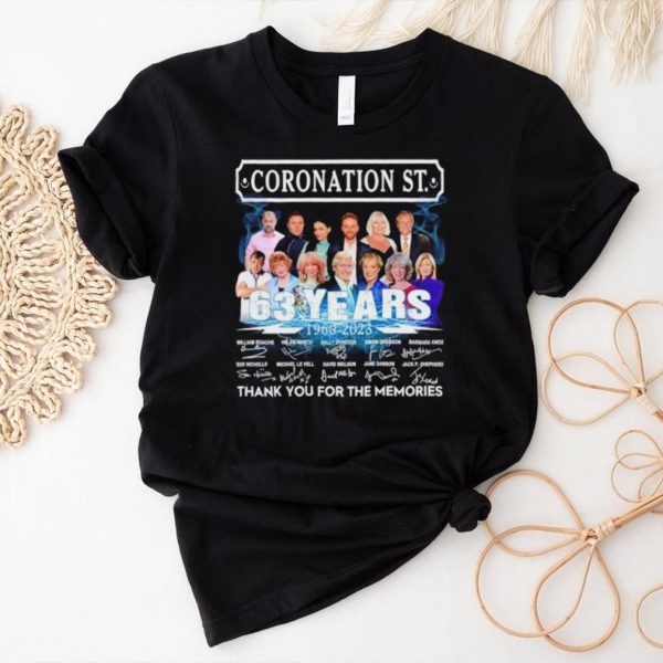 Coronation st 63 years 1960 2023 thank you for the memories shirt