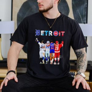 Detroit sports teams best players signatures shirt