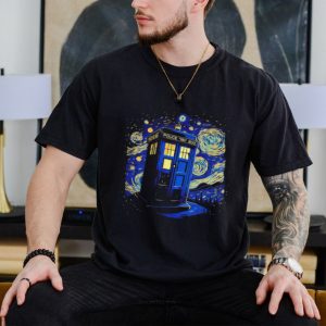 Dr Who TARDIS starry night police publiccall box shirt