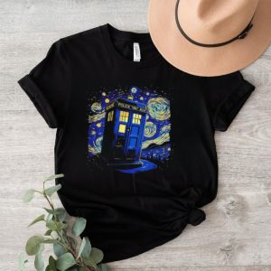 Dr Who TARDIS starry night police publiccall box shirt