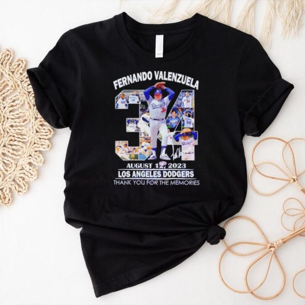 Fernando Valenzuela August 12 2023 Los Angeles Dodgers thank you for the memories shirt