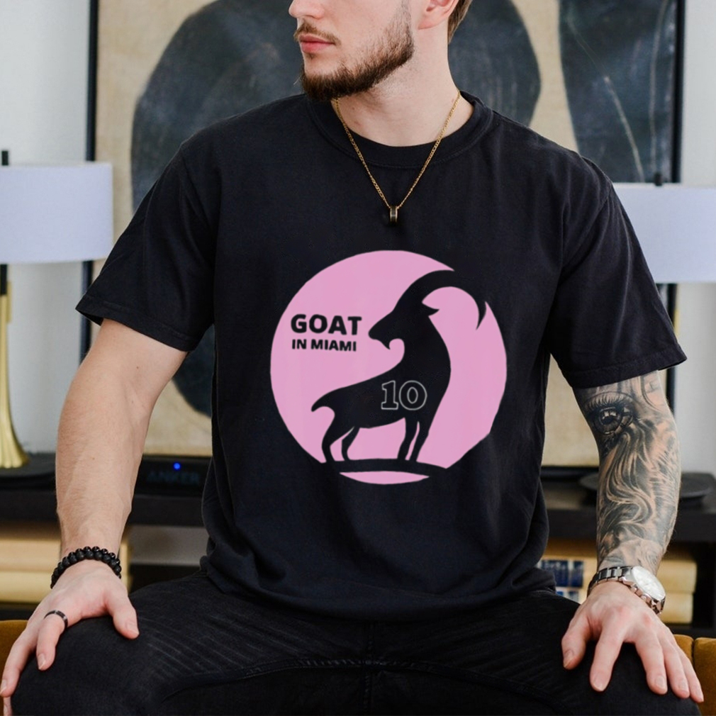 Inter Miami Lionel Messi 10 goat in Miami circle logo shirt