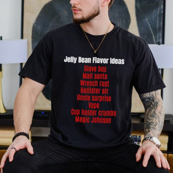 Jelly bean flavor ideas glove box mall santa shirt