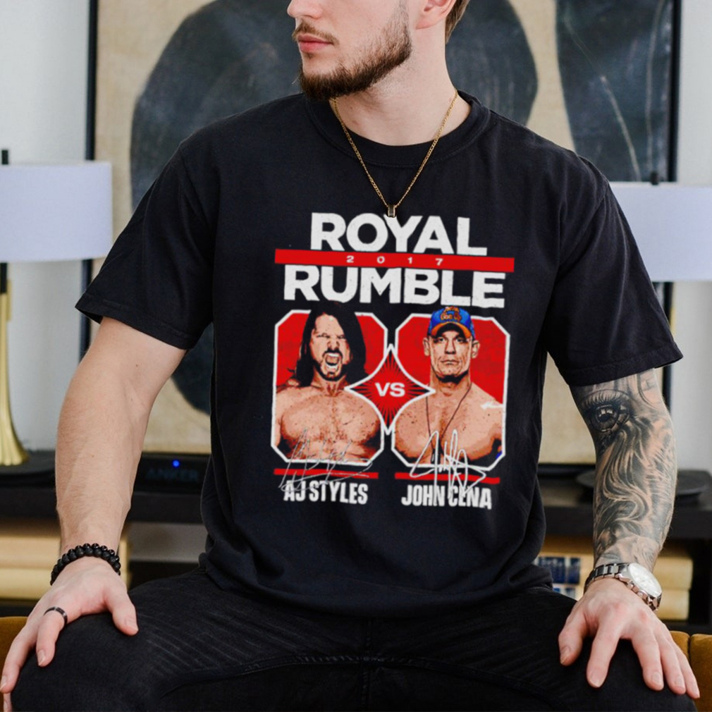 John Cena Vs A.J. Styles Royal Rumble 2017 Superstars WWE Shirt