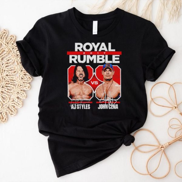 John Cena Vs A.J. Styles Royal Rumble 2017 Superstars WWE Shirt