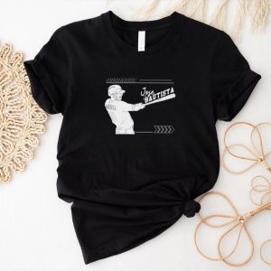 Jose Bautista Toronto Blue Jays baseball player action pose outline shirt