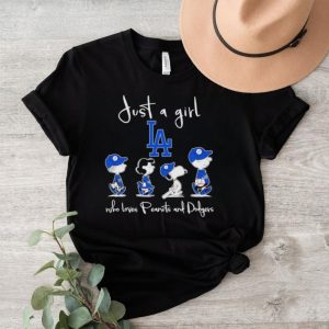 Just a girl who loves Peanuts and Dodgers shirt