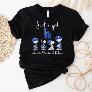 Just a girl who loves Peanuts and Dodgers shirt