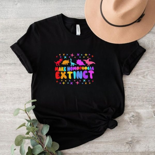 LGBTQ dinosaur make Homophobia extinct shirt