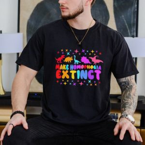 LGBTQ dinosaur make Homophobia extinct shirt