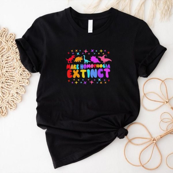 LGBTQ dinosaur make Homophobia extinct shirt