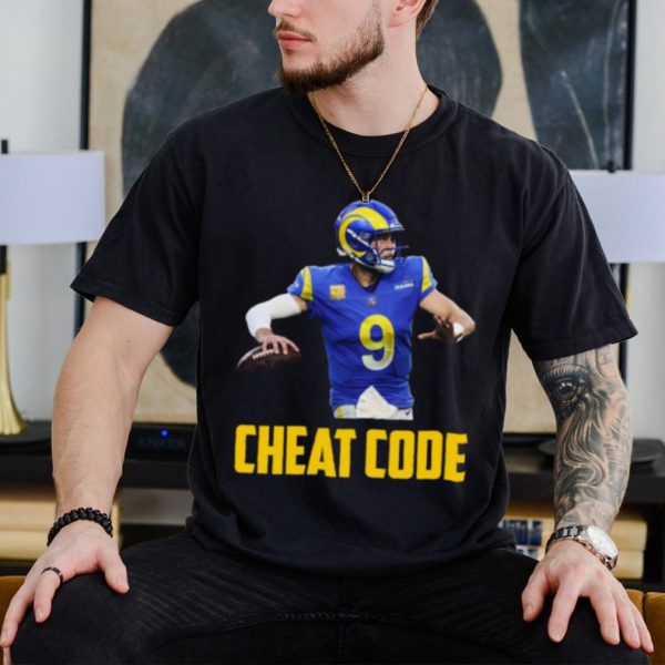 Matthew stafford cheat code los angeles football fan shirt