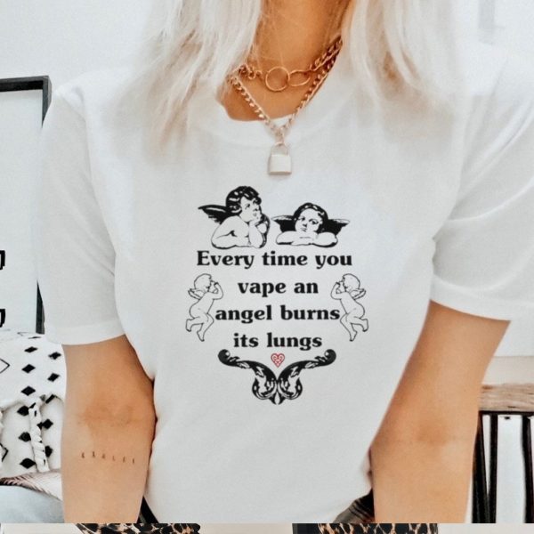 Men’s Every time you vape an angel burns its lungs shirt