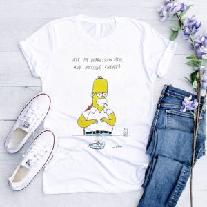 Men’s Homer Simpson ate my depression meal and nothing changed shirt