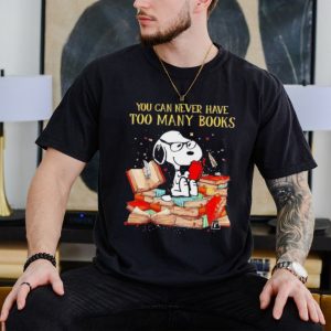 Men’s Snoopy you can never have too many books shirt