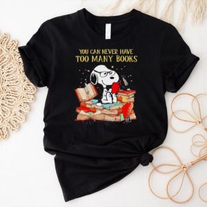 Men’s Snoopy you can never have too many books shirt