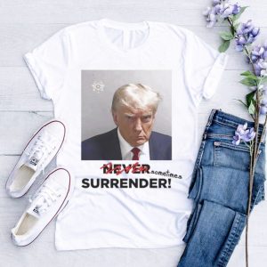 Men’s Trump mugshot sometimes surrender shirt