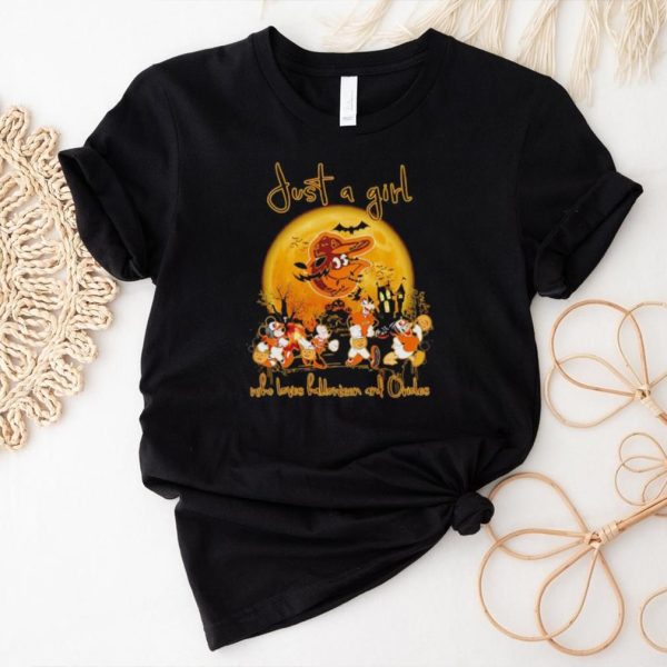 Mickey mouse and Friends just a girl who loves Halloween and Orioles shirt