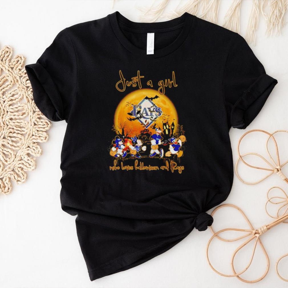 Mickey mouse and Friends just a girl who loves Halloween and Rays shirt