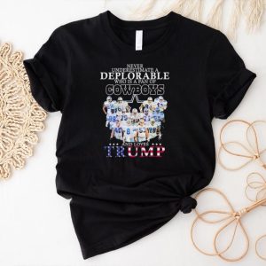 Never underestimate a deplorable who is a fan of Cowboys and loves Trump shirt